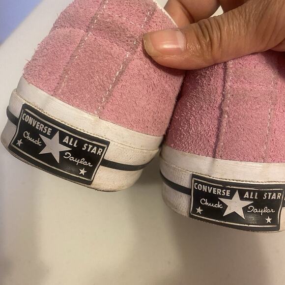 Converse OneStar Low 159492C LeatherSuede Skate Sneakers Men9 Women11 Pink White - Picture 2 of 11